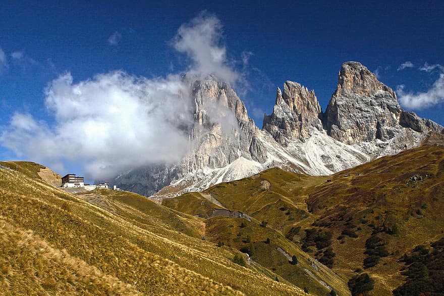 Dolomitterne, Five Finger Peak, Sydtyrol, topmøde, Trentino, Italien, Alperne, landskab, naturskøn udsigt, langkofel