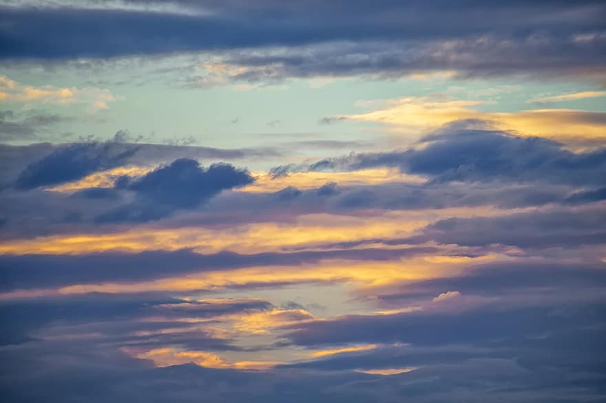 Sky, Clouds, Sunset, Colors, Climate, Cloudy
