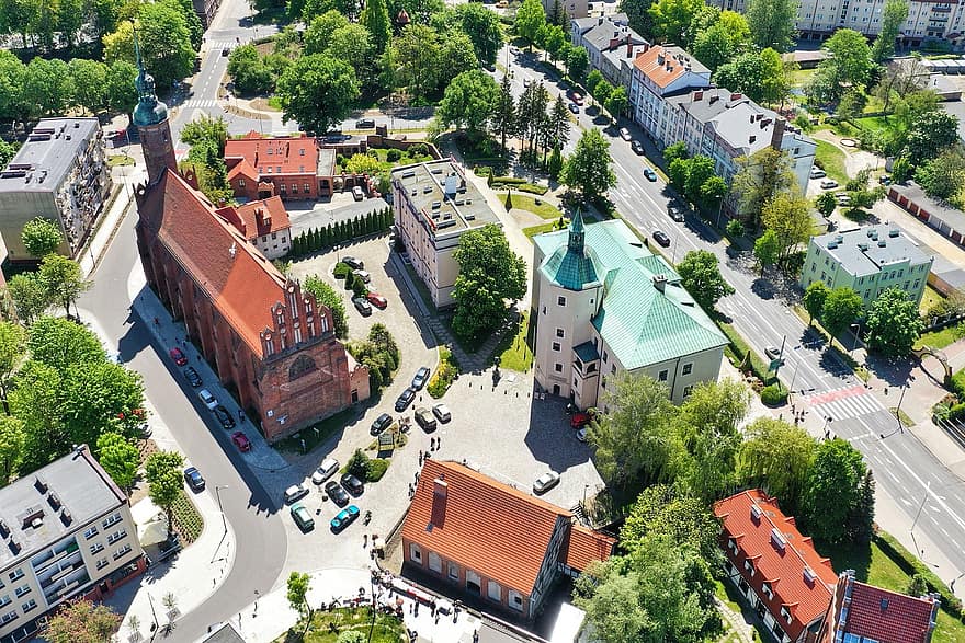 Slupsk, Lengyelország, város, kastély, Słupsk vár, történelmi, tájékozódási pont, épületek, Książ