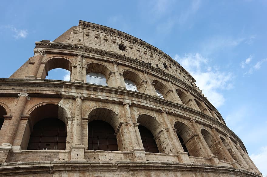 colosseum, landmärke, rom, Italien, byggnad, gammal, historisk, arkitektur, känt ställe, historia, båge