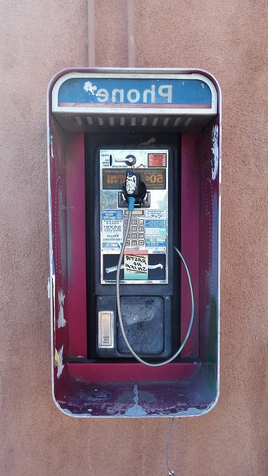 telefonní automat, telefon, sdělení, selhání, zlomený, silnice, chata, kornet, vlákno, nepoužitelný