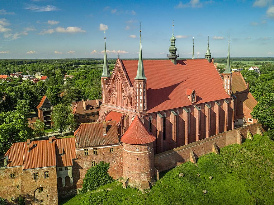 Frombork, catedrală, biserică, Warmia-masurie, arhitectură, loc faimos, istorie, acoperiş, creştinism, culturi, vechi