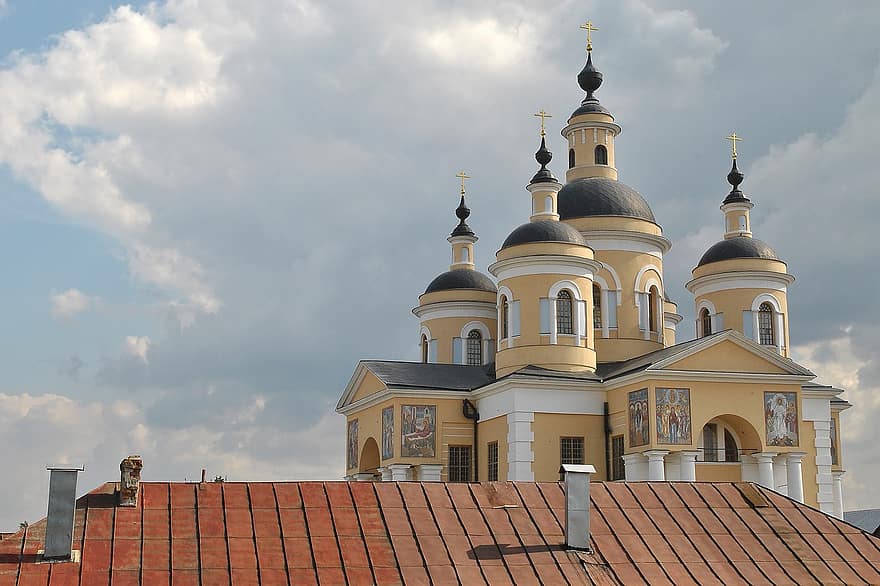 vienuolynas, bažnyčia, pastatas, šventykla, Vyšenskis, Teofanas Atsiskyrėlis, stačiatikis, krikščionis, religija, stogas