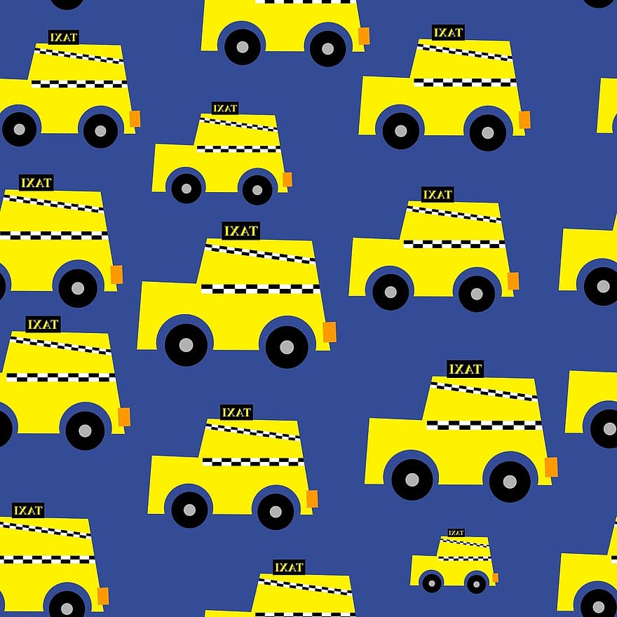 Seamless, Tile, Wallpaper, Background, Design, Backgrounds Seamless, Repeat, Taxi, Cab, Vehicles, Car