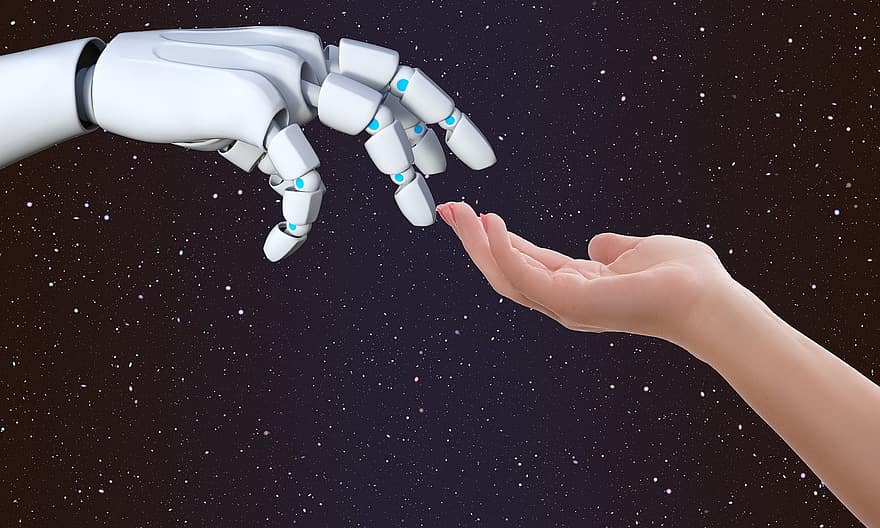 σύνδεση, συνάντηση, συνεταιρισμός, ο άνθρωπος, ρομπότ, cyborg, εξωγήινο, χαιρετισμός, Εταιρία