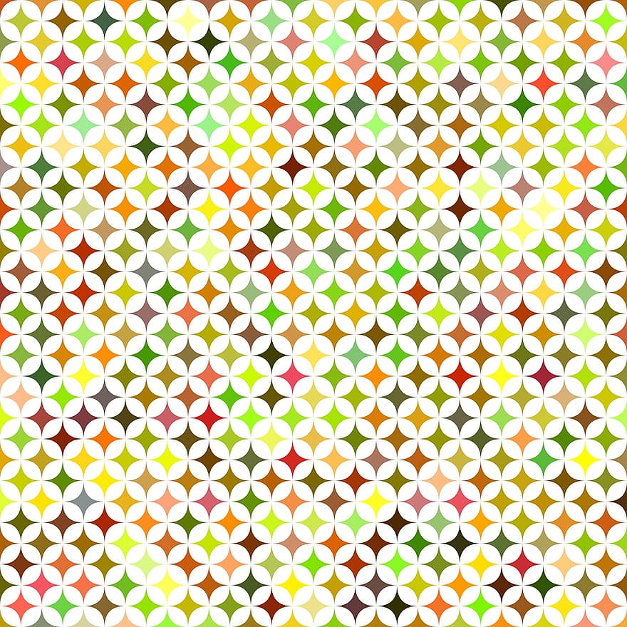 Background, Multicolored, Star, Pattern, Curved, Recurring, Tone, Repetitive, Graphics, Art, Shape