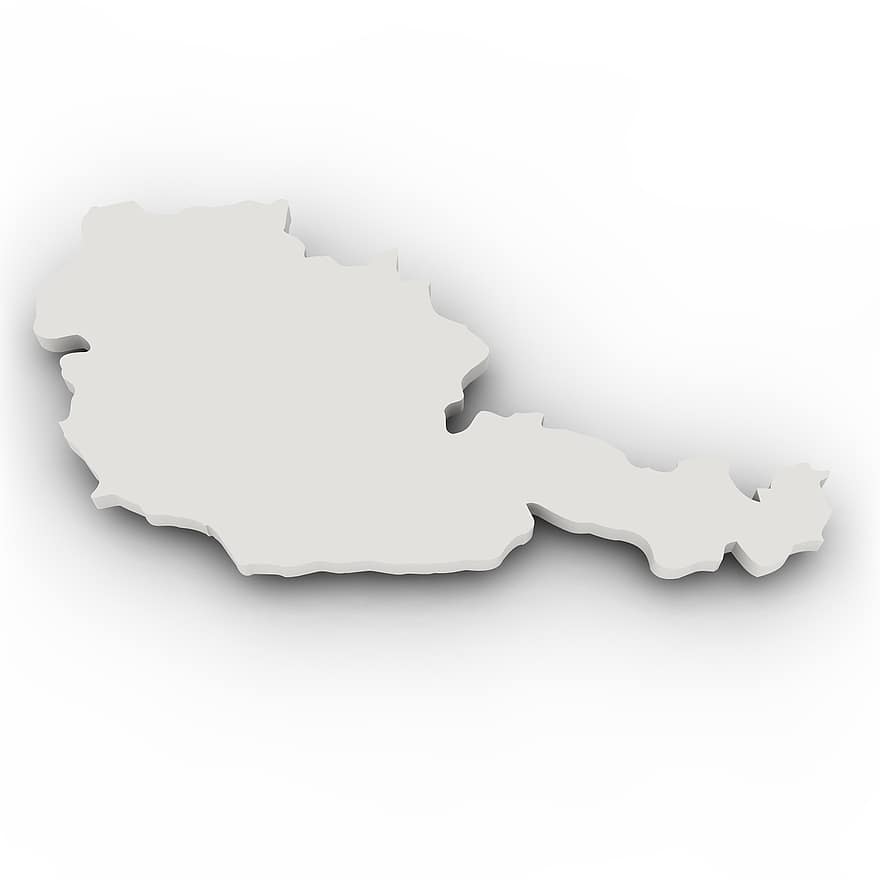 карта, Австрія, кордони, країна, штати Америка