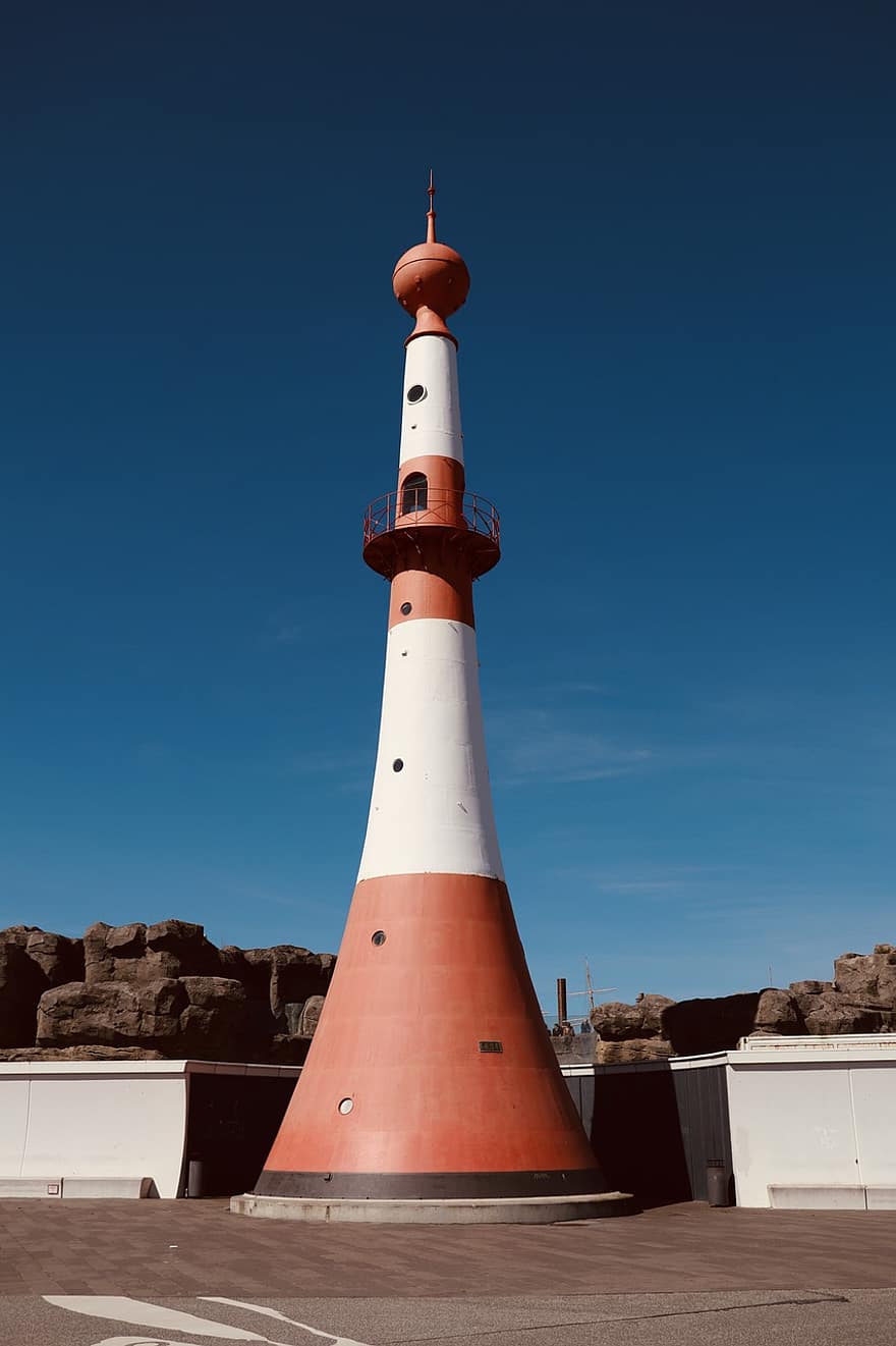 Lighthouse, Tower, Bremerhaven, Coast, Architecture, Port, blue, building exterior, shipping, famous place, transportation