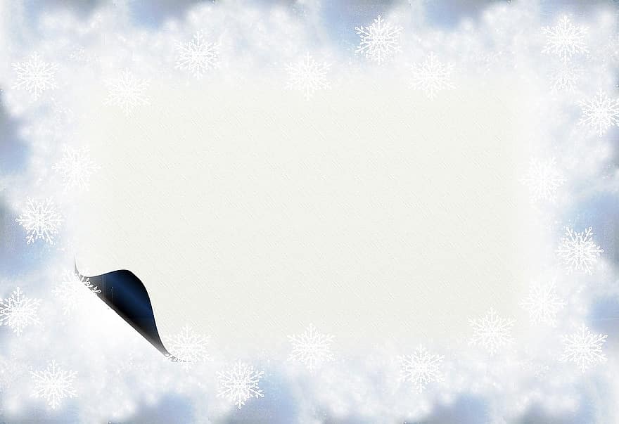 hivern, llista, llista de desitjos, fons, blau clar, flocs de neu