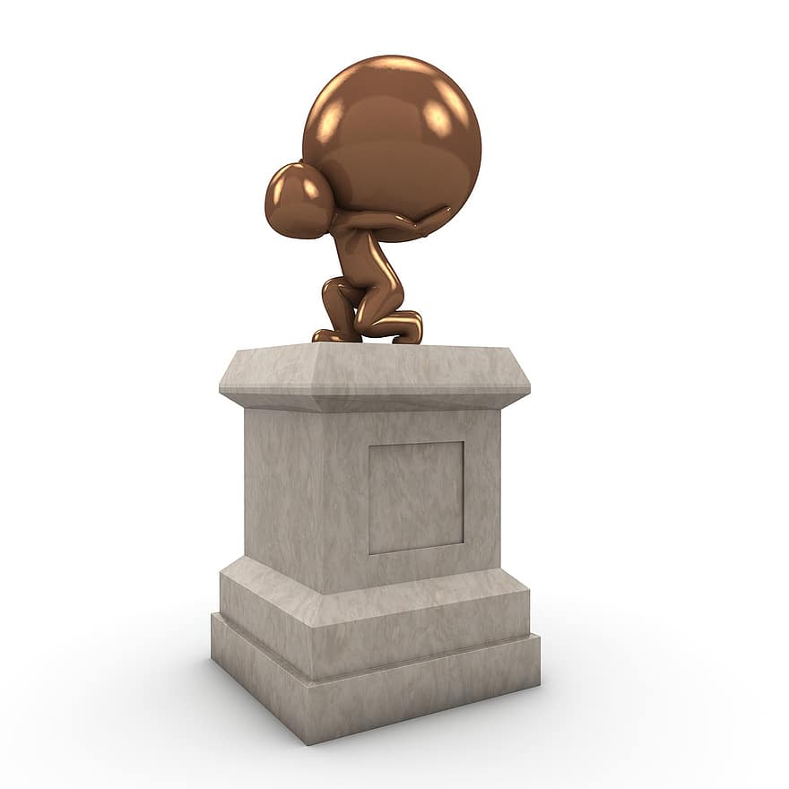 monument, ballon, Obliger, globe, métal, sculpture, point de repère