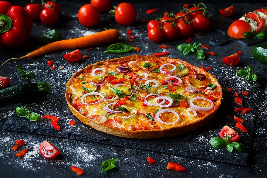 İtalyan mutfağı, Pizza, tabak, Gıda