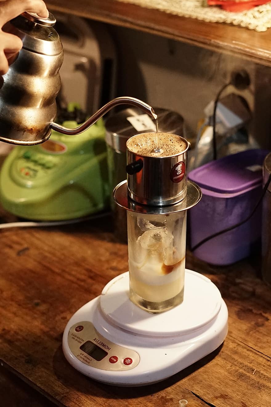Koffiemelk of Vietnam-infuus, vietnam drip, koffie
