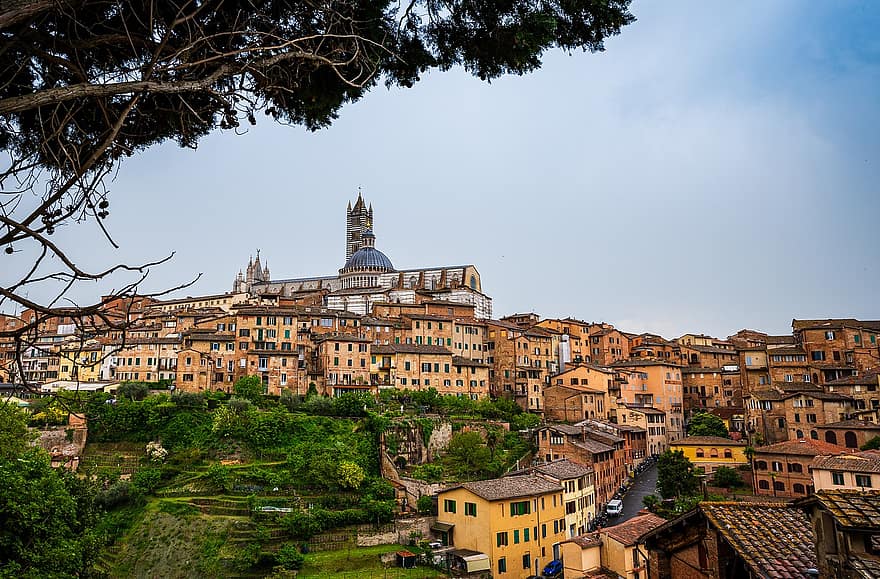 Siena stad, Italien, gammal stad, Gamla stan turism, arkitektur, forntida arkitektur, Europa, turism, kyrka, religion, katolik