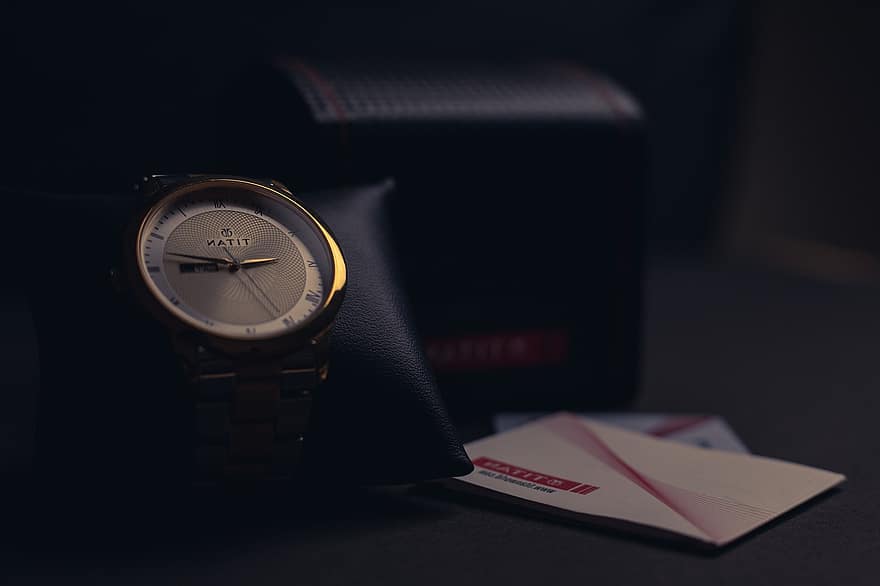 Watch, Wristwatch, Titan, Men, Time, Timepiece, Fashion, Jewelry, Closeup, Black And White, Clock