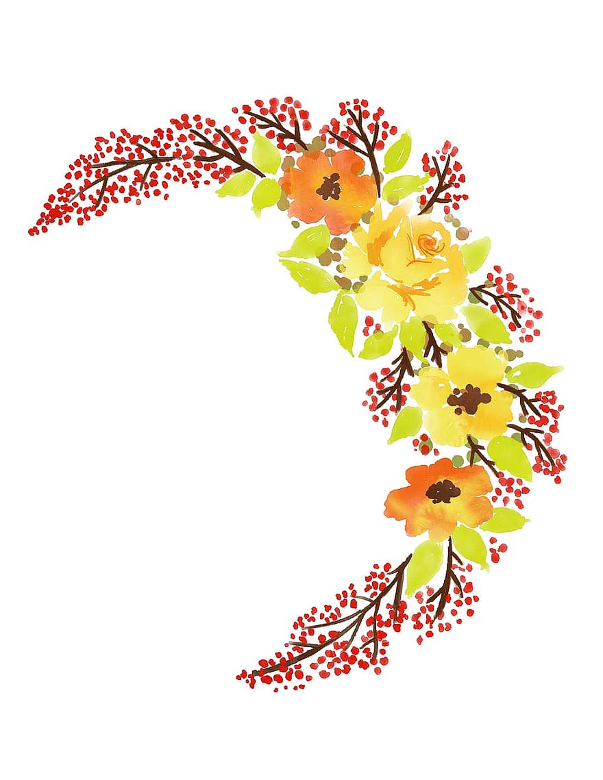 Guirnalda De Acuarela, acuarela, primavera, romántico, dibujo, decoración, floral, ornamento, frontera, flor