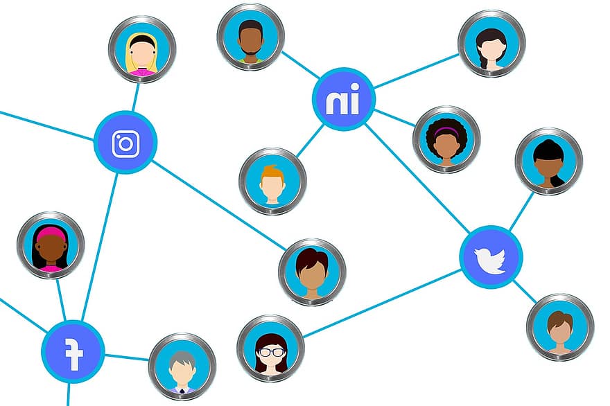 sosiale medier, forbindelse, nettverk, datanettverk, kommunikasjon
