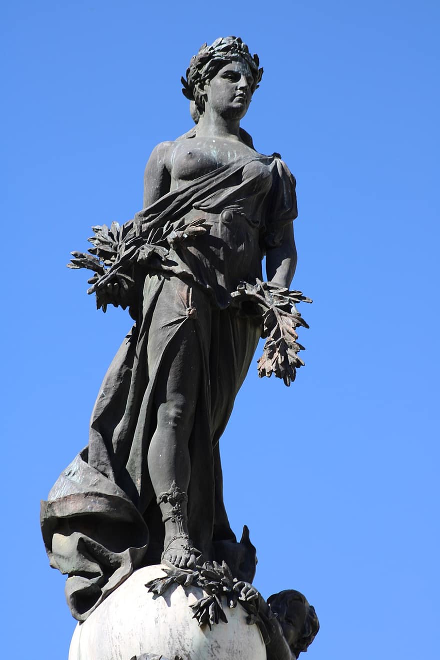 Skulptur, Frau, Schönheit, Statue, berühmter Platz, die Architektur, Geschichte, Christentum, Blau, Religion, Monument