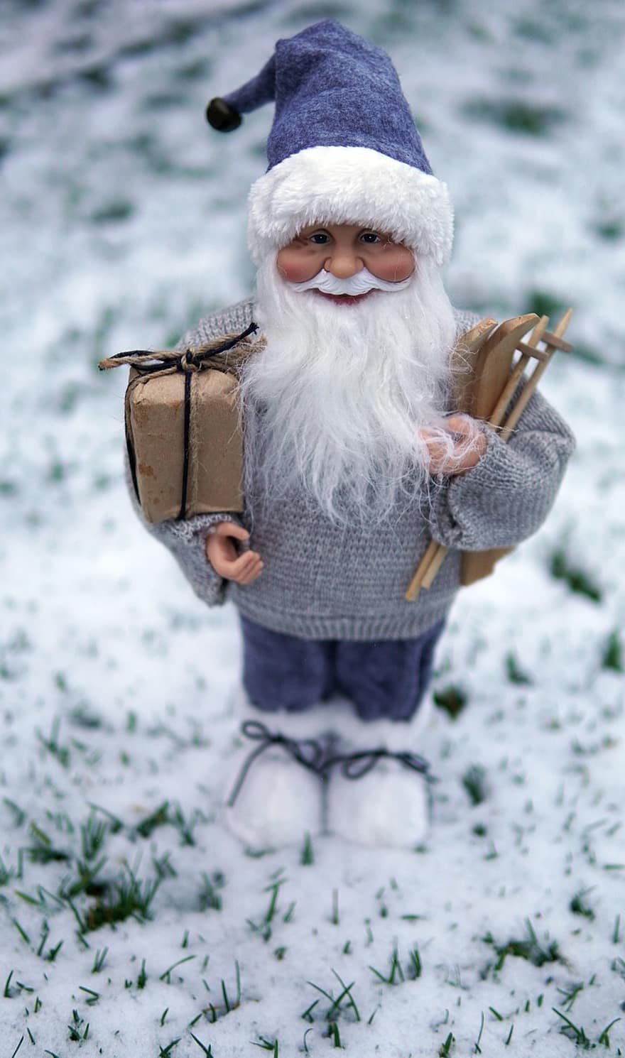 Babbo Natale, Natale, la neve, inverno, Santa, decorazione, regalo, sciare, Nicholas, freddo, maglione