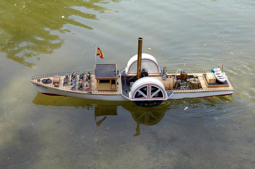 قارب ، بخار ، عروسه لعبه ، قديم