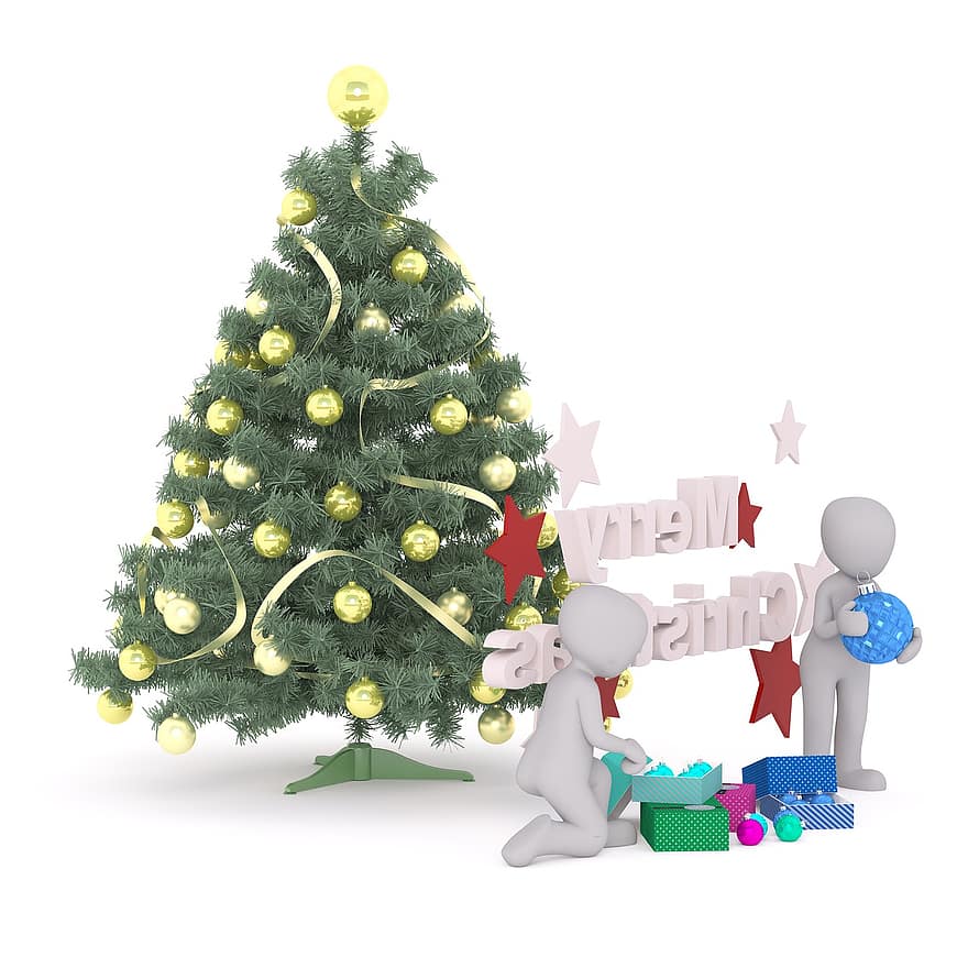 Noël, cadeau, joyeux Noël, voeux de noël, carte de voeux, motif de noël, Une, un, 3dman, 3d, modèle 3D