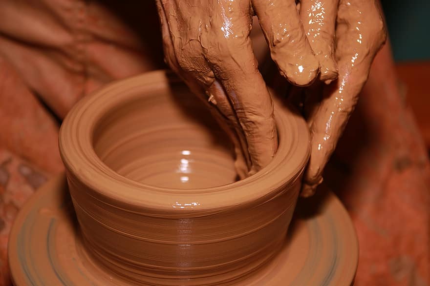 keramika, amatų, molis, keramikos, dirbti, rankų darbo, hobis, puodą