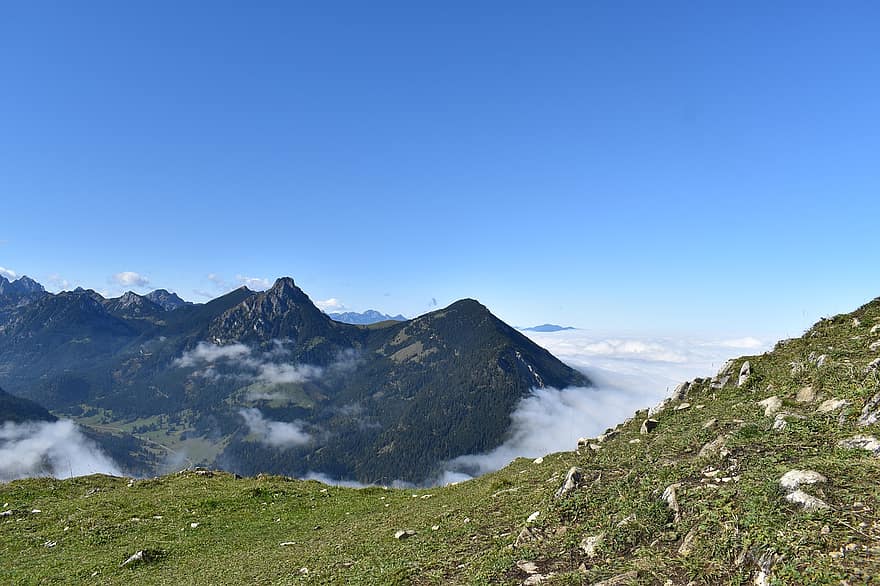 montañas, naturaleza, aventuras, Allgäu, Alpes, caminata, viaje, exploración