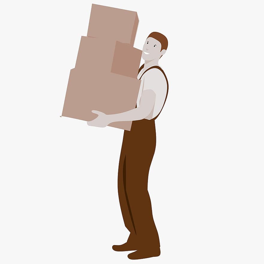 Moving Boxes, Movers, Moving, Carry, Lift, Walk, Package, Transport, Relocation, Cargo, Shipping