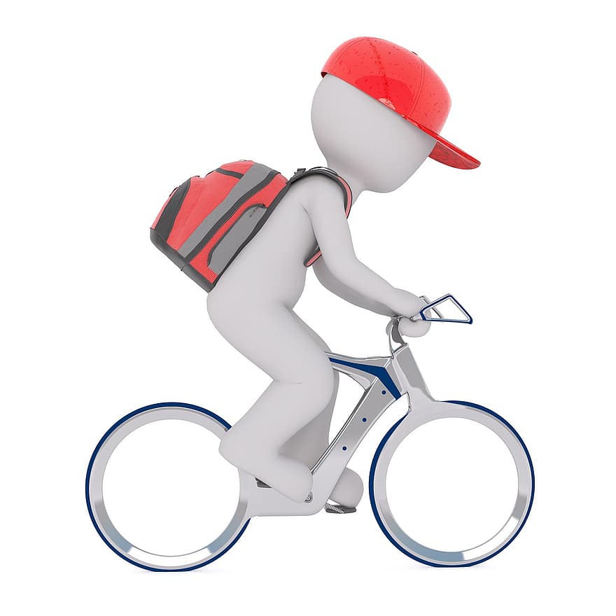 kurer, rygsæk, cykel, hjul, Velo Drahtesel, cykling, cykle, by, by-, stil, fastspændt