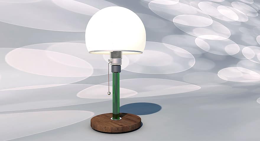 лампа, дизайн, Баухаус, светлина, дизайнерска лампа, украса, заден план, ярък, деко, електрически крушки