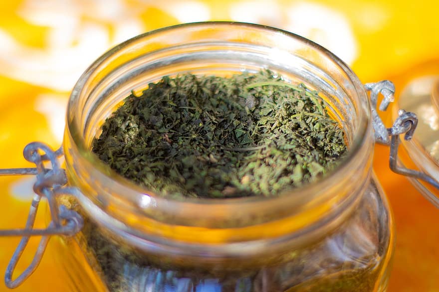 Tea, Herbs, Leaves, Jar