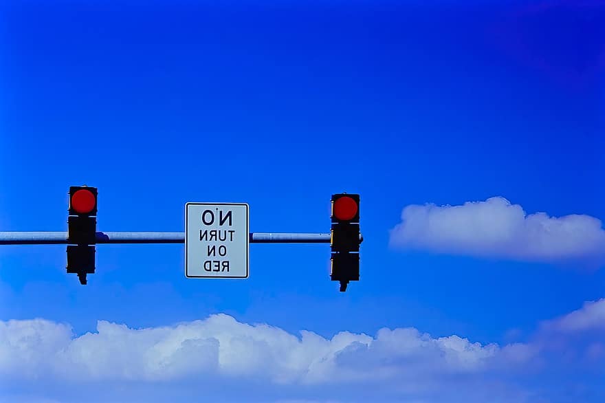 tanda, sinyal, lampu merah