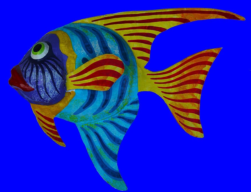 blauw, vis, zee, tropisch, onderwater-, aquatisch, dier, water, dieren in het wild, aquarium, tropische vis
