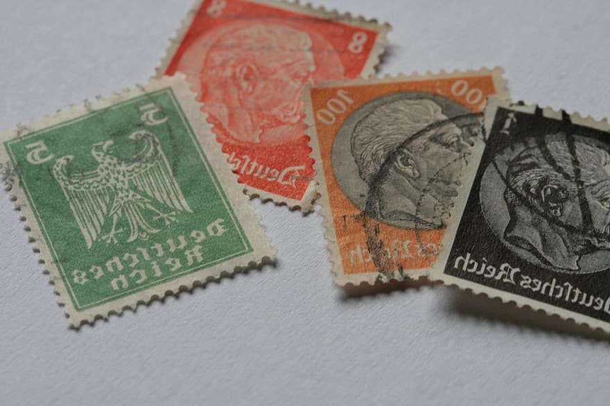 우표, 편지, 우체국, 이야기, 독일, 힌덴부르크, 뉴스, 수집