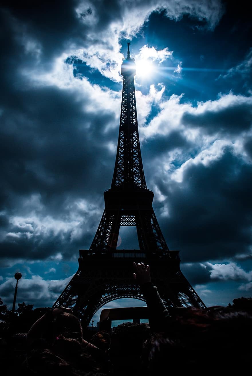 Wieża Eiffla, Francja, Paryż, autobus, wskakuj