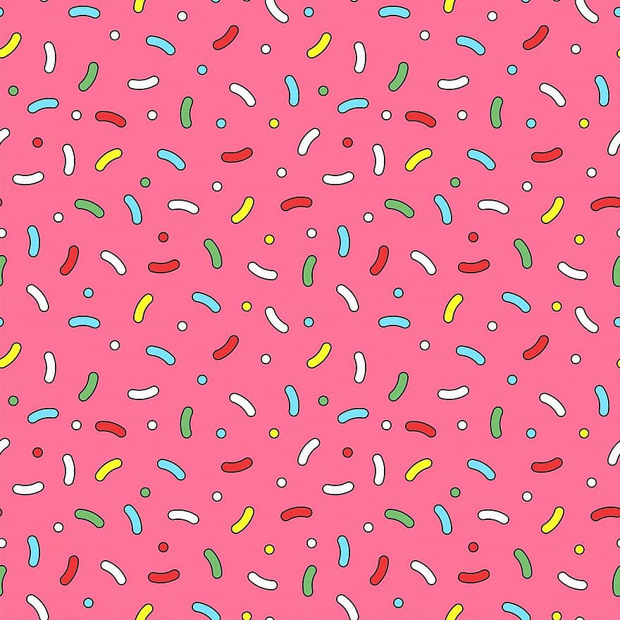 Candy Pattern, Bright, Pink, Design, Pattern, Decorative, Colorful, Holiday, Candy, Yellow, Rainbow