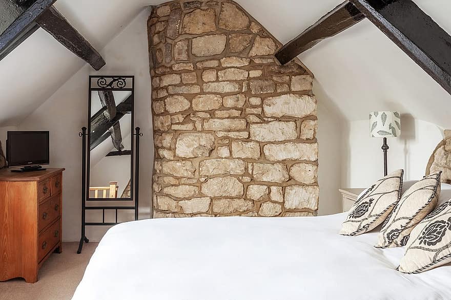 Cottage, Camera da letto, suite, Hotel, accogliente, interior design, moderno