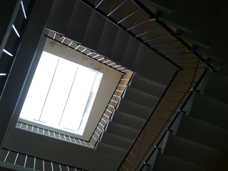 Treppe, Spiral-, die Architektur, Perspektive, aufsteigen, Treppenhaus, Schritte
