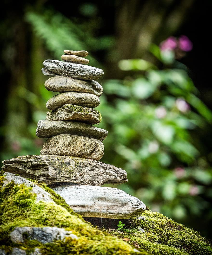Cairn, Rocks, Moss, Forest, Rock Balancing, Stone Balancing, Rock Stacking, Stone Stacking, Stone Pile, Stone Stack, Stones