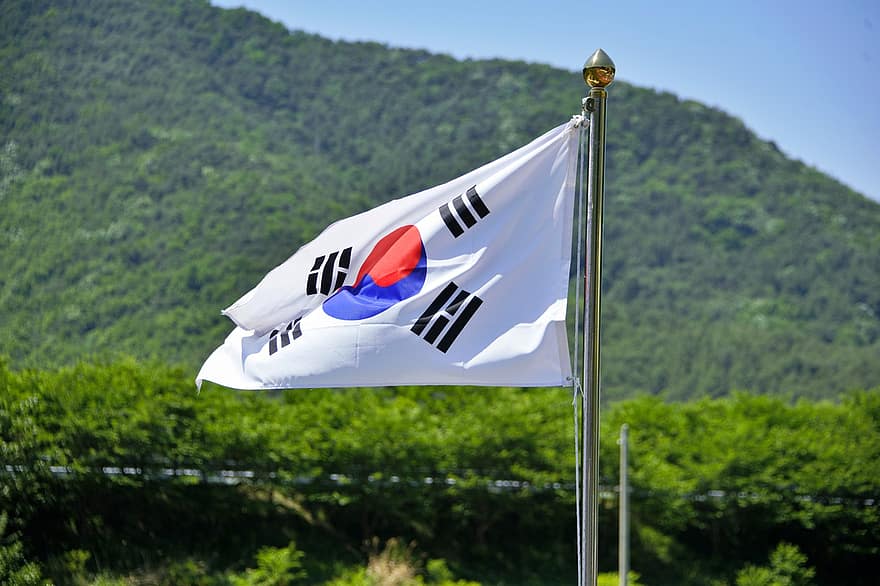 झंडा, कोरियाई झंडा, ताएजुक मार्को, कोरिया, देश प्रेम, निष्ठा