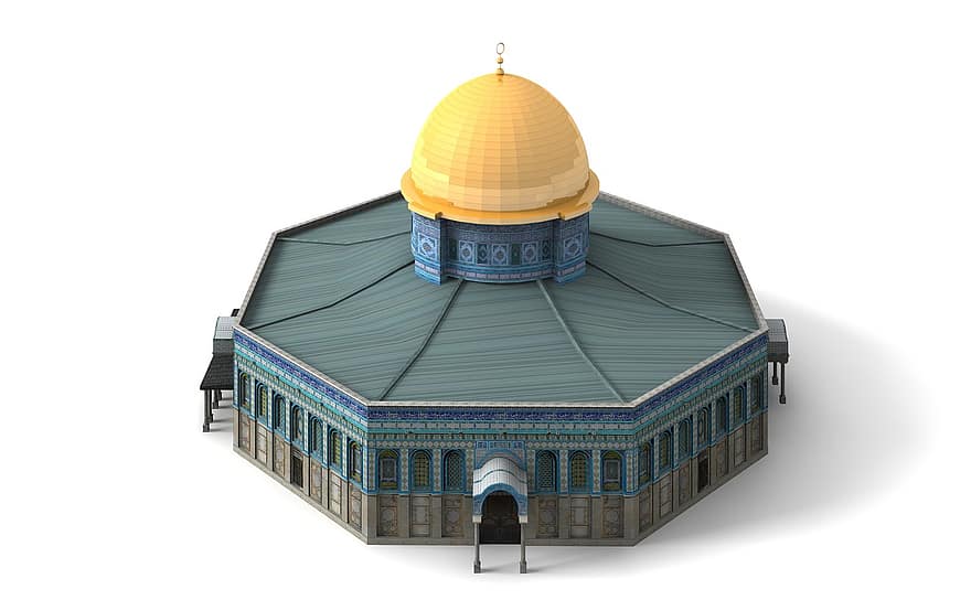 cúpula da rocha, Jerusalém, arquitetura, construção, Igreja, lugares de interesse, historicamente, turistas, atração, ponto de referência, fachada