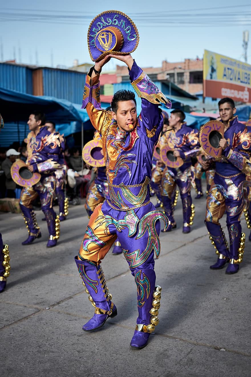 фестивал, парад, танц, хора, костюм, традиционен, група, култура, мъж, улица