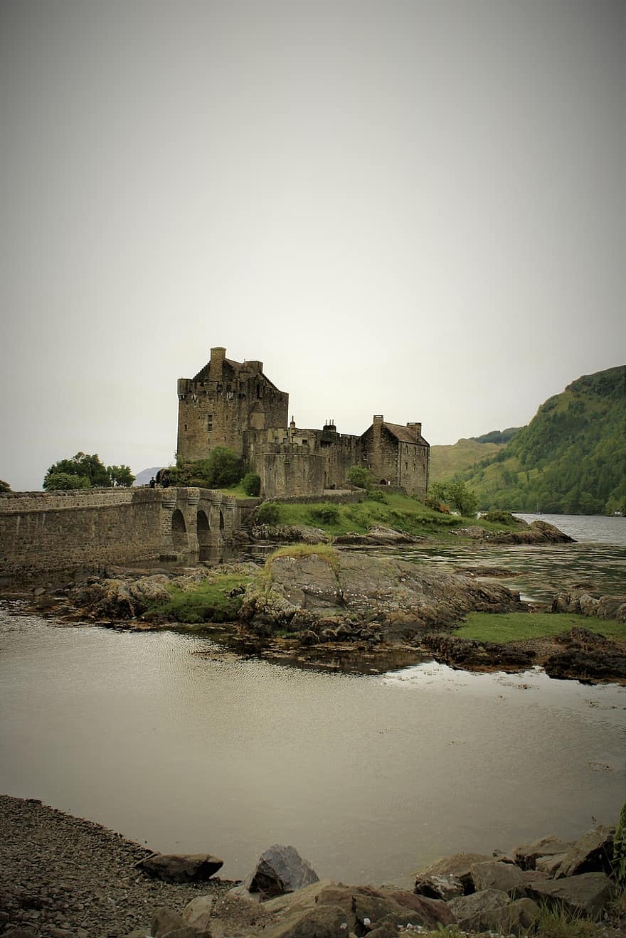 замок, середні віки, кельтський, Шотландія, нагір’я, Ейлін Донан