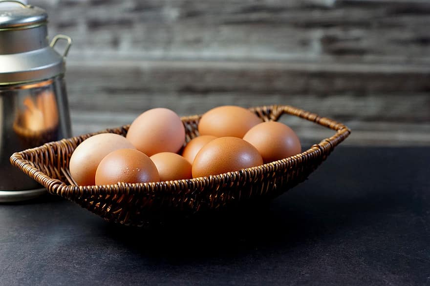 eieren, eiwit, ontbijt, rauw, ingrediënt, ochtend-, voedsel, kip, gezond, biologisch