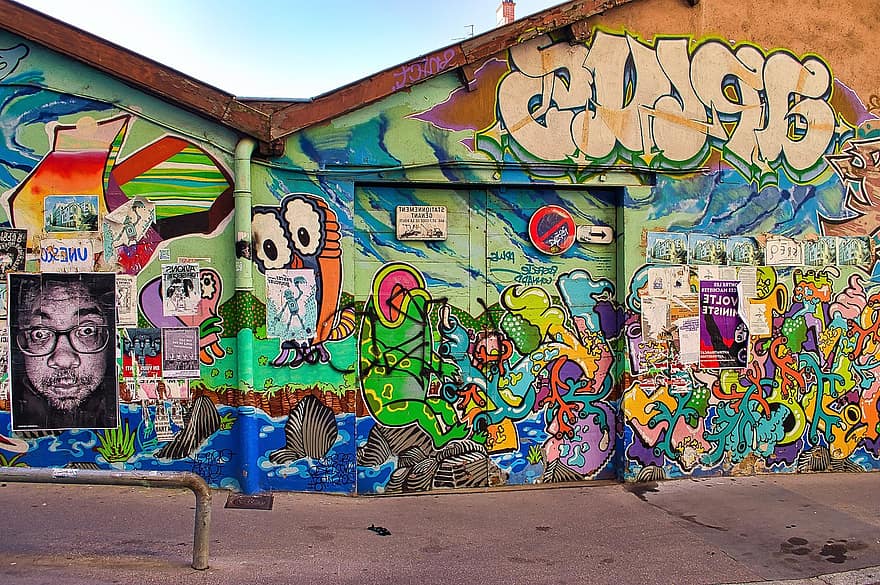 graffiti, urbane kunst, Kunst, Urban, by, maleri