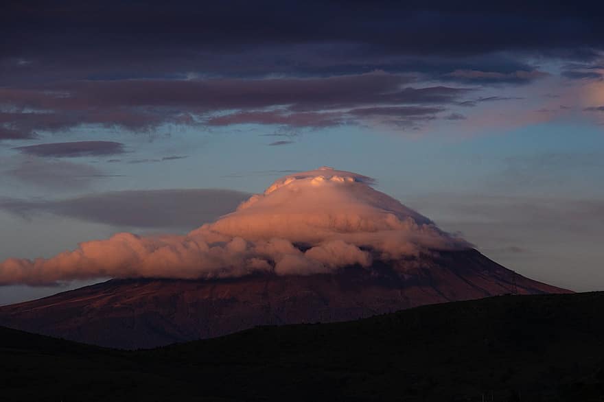 山、火山、霧、雲、夜明け、自然、空、日の出、風光明媚な、ポポカテペトル