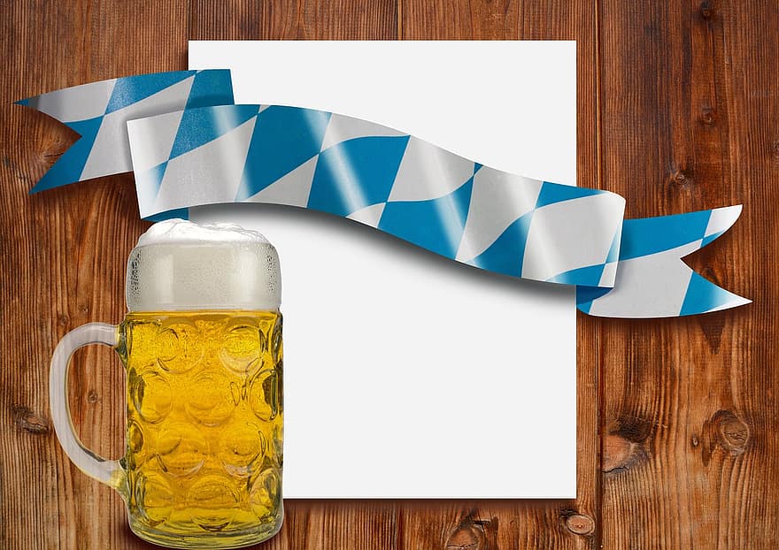 Oktoberfest, Measure, Mug, Beer Mug, Beer, Text Box, Poster, Munich, Bavaria, Band, Argyle Pattern
