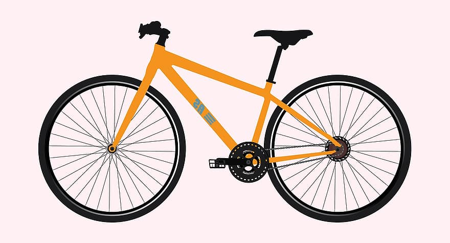 bicicletă, transport, ciclu, desen, schiță