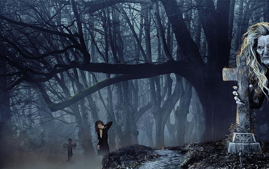 Halloween2019, Halloween, The Witch, Forest, Fear, Woman, Atmosphere, Horror, Composing, Spooky, Darkness