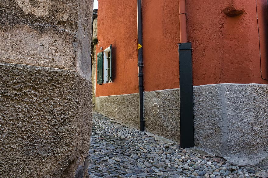 Landsbyen Ticino, Miglieglia, gamleby, småby, fasader, bakgate, arkitektur, vegg, bygningsfunksjon, bygge eksteriør, vindu