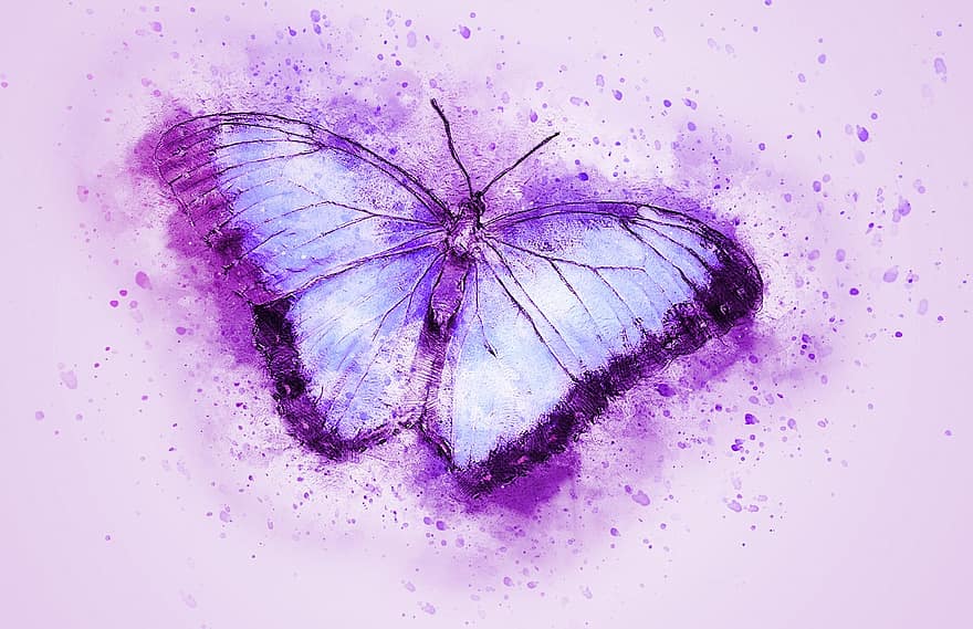 Butterfly, Insect, Flying, Art, Abstract, Watercolor, Vintage, Spring, Romantic, Artistic, Nature